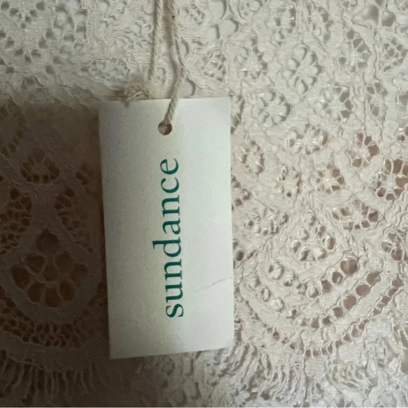 NWT Sundance Julia Blush Tiered Lace Dress Short Sleeves Size Large - Picture 13 of 13